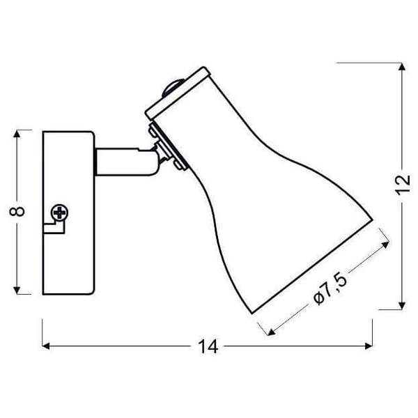 Reflektorowa lampa ścienna Julie 91-66619 nad lustro szara