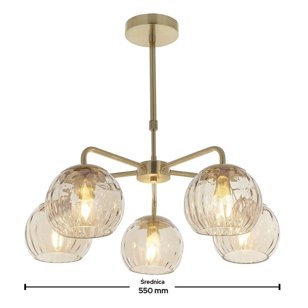 Lampa wisząca Dimple 91969 Endon szklane kule balls nad stół złote