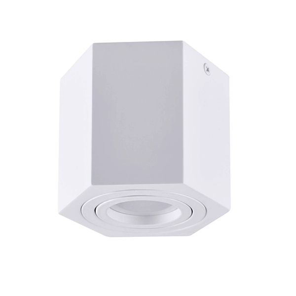 Downlight LAMPA sufitowa HEXAGON 313171 Polux metalowa OPRAWA sześciokątna regulowana biała