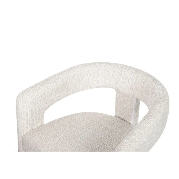 Krzesło LOGAN MM001501100352 białe tapicerowane tkaniną do jadalni 55cm