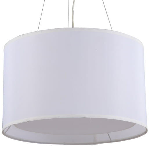 Abażurowa lampa wisząca MILK LP-021/4P WH oprawa zwis okrągły biały OUTLET