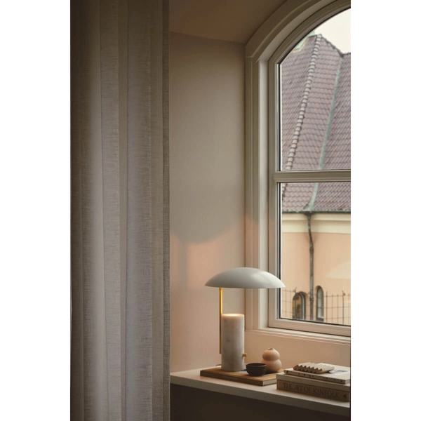 Nocna lampa glamour Mademoiselles 2220405001 marmurowa biały