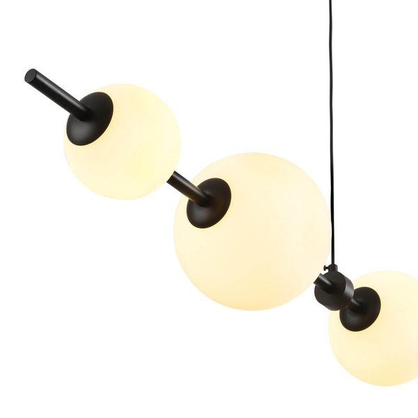 Kulista lampa wisząca MILA ST-CP241222-5L LED 27W 3000K kule białe czarne