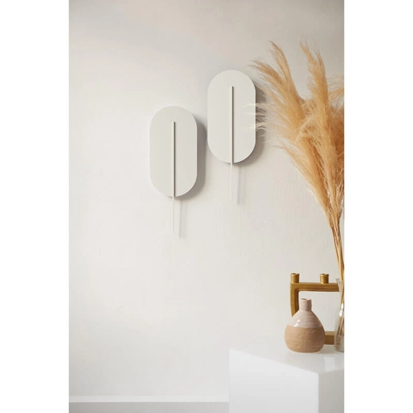 Metalowy kinkiet ścienny Rokke RKK21000 do salonu biały