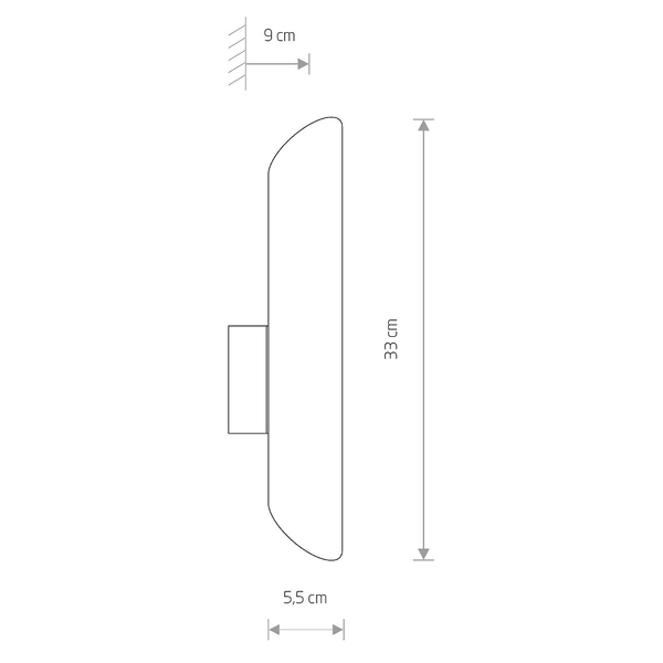 Nowoczesna LAMPA ścienna EYE WALL 7995 Nowodvorski metalowy kinkiet do sypialni tuba czarna