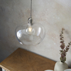 Zwisowa lampa do kuchni L&-1102677 Light& szklana kopuła nikiel