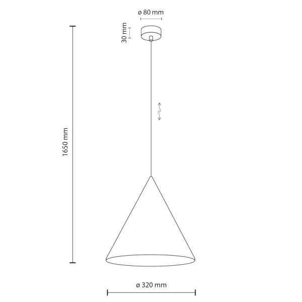 Lampa wisząca stożkowa CONO 10009 salonowa biały