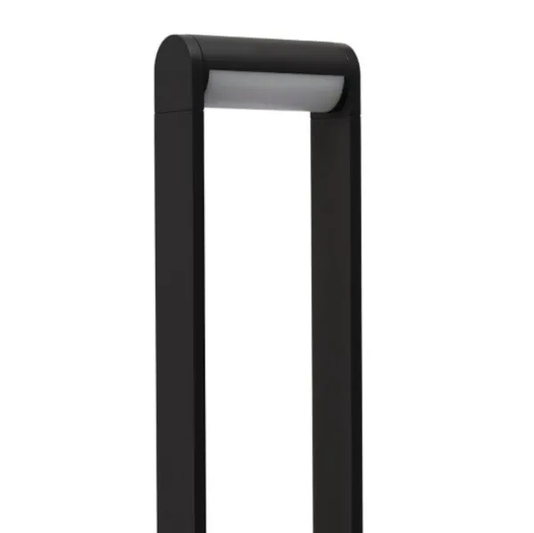 Czarny słupek ogrodowy FRAME AZ6762 1xLED 12W 3000K IP65 tarasowy