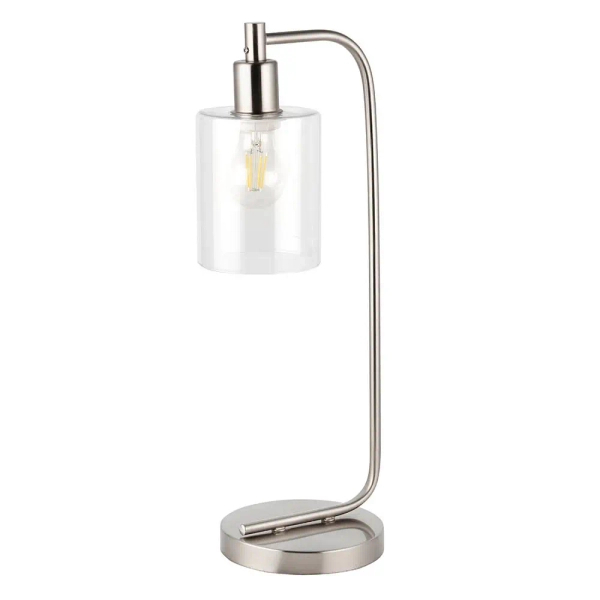Lampka stołowa na komodę Toledo 90558 szklana nikiel przezroczysty
