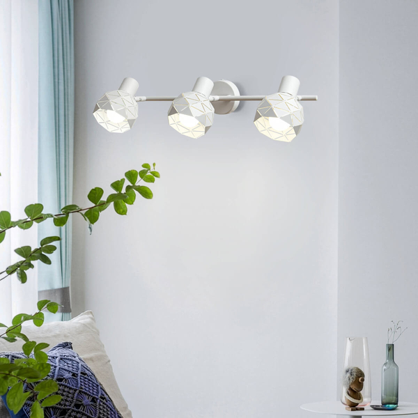 Spot LAMPA sufitowa REUS LP-8069/3WS WH Light Prestige geometryczna OPRAWA regulowane reflektorki białe
