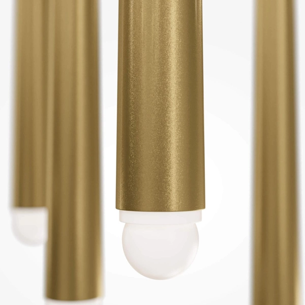 Lampa wisząca LED 30W 4000K tuby mosiądz Cascade OUTLET