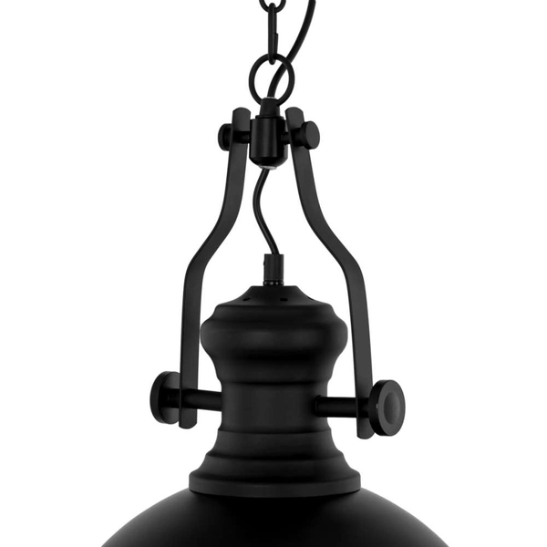 Industrialna LAMPA wisząca MAEVA MDM-2569/1 Italux metalowa OPRAWA zwis loft czarny
