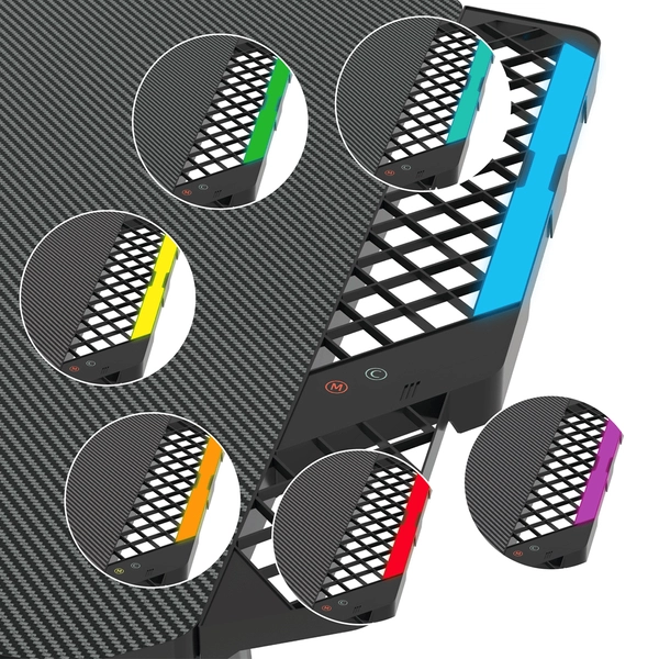 Biurko Gamset Snake EKGS8112 z poszerzanym blatem czarne