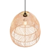 Wisząca lampa Rike R31131036 RL Light japandi eko naturalna drewniana czarna