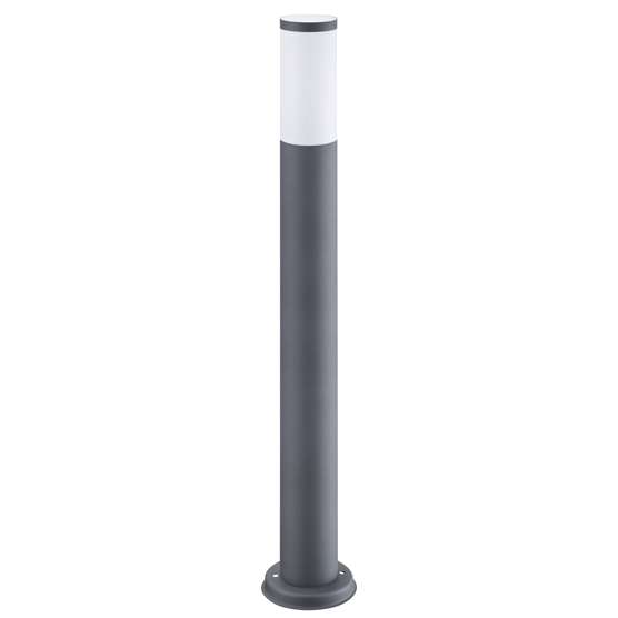 Zewnętrzna LAMPA stojąca OSLO 300959 Polux metalowa OPRAWA ogrodowy SŁUPEK IP44 outdoor szary