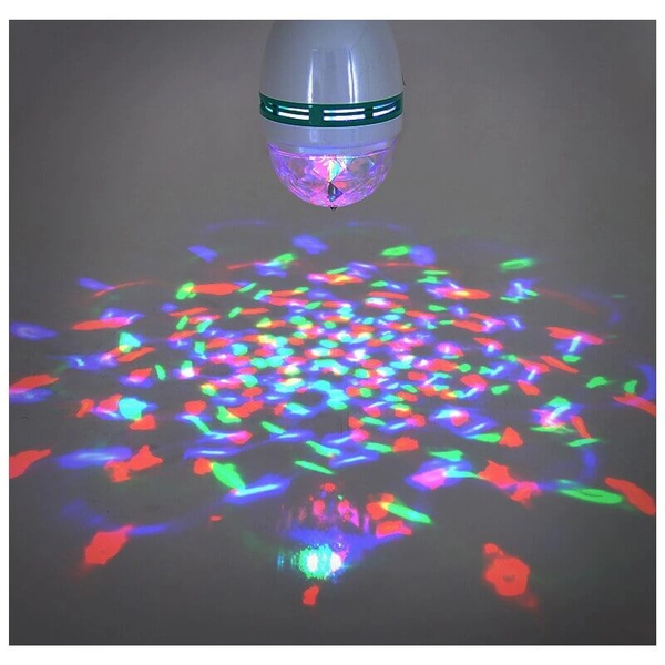 Żarówka dyskotekowa LED 3W obrotowa RGB stroboskop multikolor