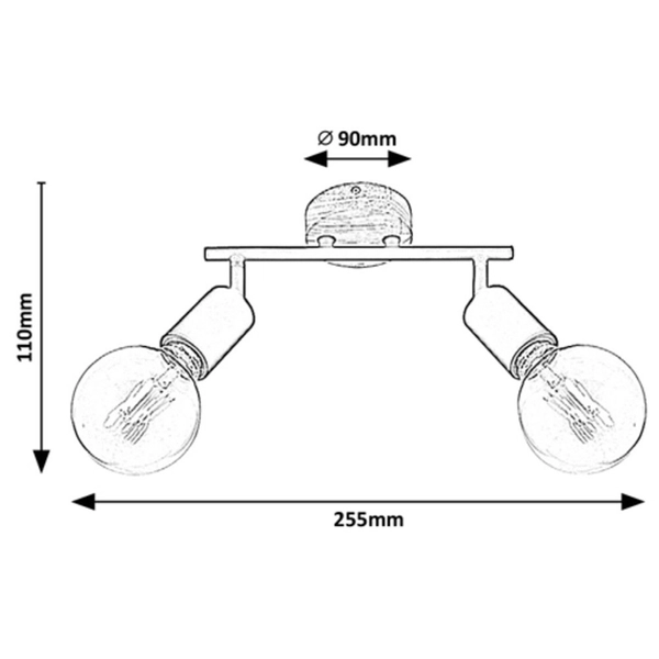 Spot LAMPA sufitowa PABLO 3977 Rabalux regulowana do kuchni czarna