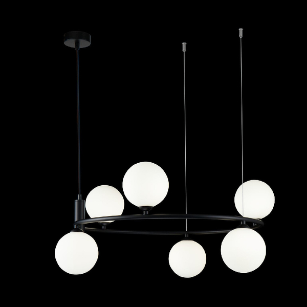 LAMPA wisząca RING MOD013PL-06B Maytoni modernistyczna OPRAWA szklane kule zwis czarny