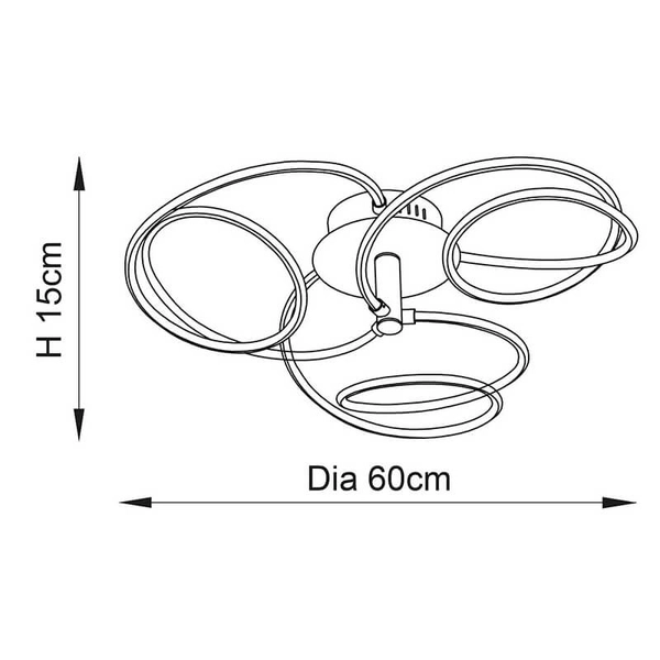 Sufitowa lampa Eterne 81886 LED 43,5W 3000K spirala chrom biały