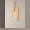 Podłużny kinkiet ścienny Albatre MOD366WL-L9BS3K LED 8W 3000K mosiądz