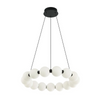 Kulista lampa wisząca PERLA czarna biała AZ6895 30W 3000K ściemniacz