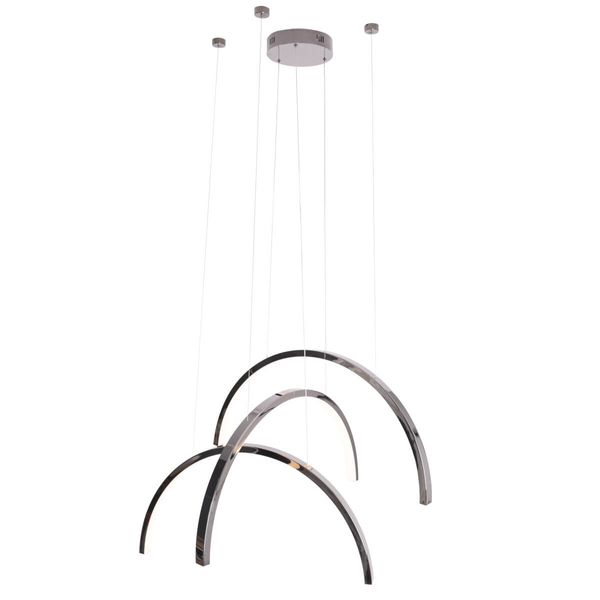 Metalowa lampa zwieszana Trioarc P0508 LED 63W 3000K czarny połysk