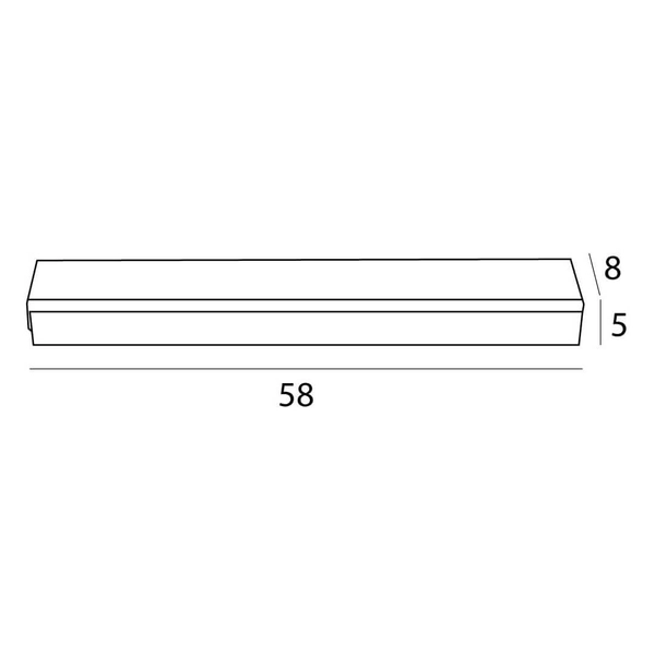 Sufitowa lampa listwa FLEX C0259 Maxlight LED 15W 3000K na przedpokój czarny