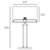 Stojąca LAMPA klasyczna ATHENS T01444WH CR Cosmolight abażurowa LAMPKA stołowa biurkowa do gabinetu biała