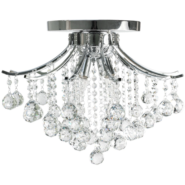 Kryształowa LAMPA sufitowa Wenecja 5191/4 8C Elem metalowa OPRAWA crystal glamour chrom
