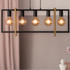 LAMPA wisząca EDEN 32236 Sigma metalowa OPRAWA frame ZWIS do jadalni czarny złoty