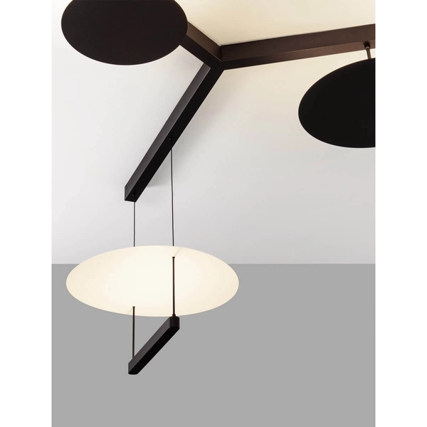 Zwisająca lampa do sypialni TIRAQUE LE44637 LED 60W 3000K dekoracyjna biała czarna