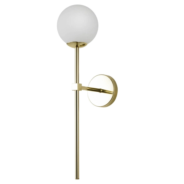 Lampa glamour ścienna Piruleta LP-008/1W GD kulista złota biała