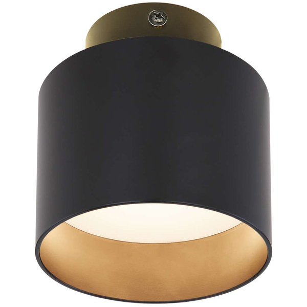 LAMPA sufitowa JENNY 12015B Globo metalowa OPRAWA tuba LED 8W + 4W 3000K 4000K spot czarny