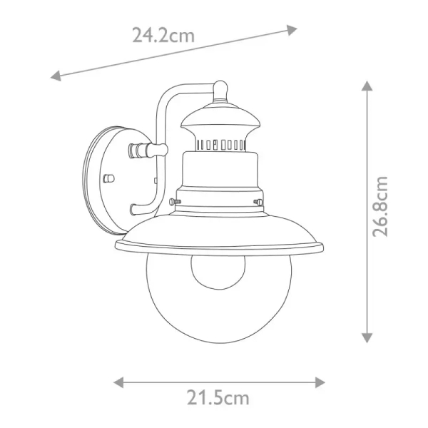 Elewacyjna lampa zewnętrzna Shipton GZH-SHIP2 latarenka IP44 czarna
