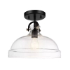 Lampa wisząca nad wyspę Hampton przezroczysta grafitowa szklana 1xE27 ELS-HAMPTON-P-GR