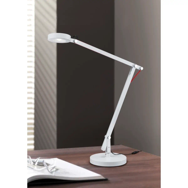 Biurkowa lampa AMSTERDAM 527920101 biała regulowana 1xLED 5W 3000K