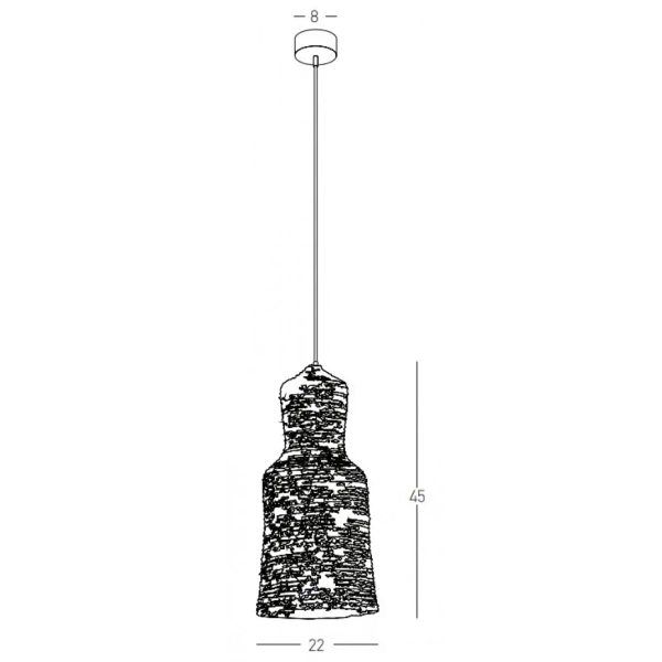 Wisząca lampa do kuchni 22168 pleciona boho brązowa