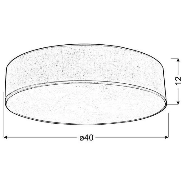 Plafon lampa sufitowa KIOTO 31-64684 abażurowa okrągła szara