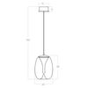 Szklana lampa wisząca PAMELA AZ6184 Azzardo LED 8W 3000K bursztynowa