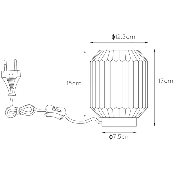 Nocna LAMPKA stojąca SUENO 45595/01/31 Lucide loftowa LAMPA stołowa złota biała