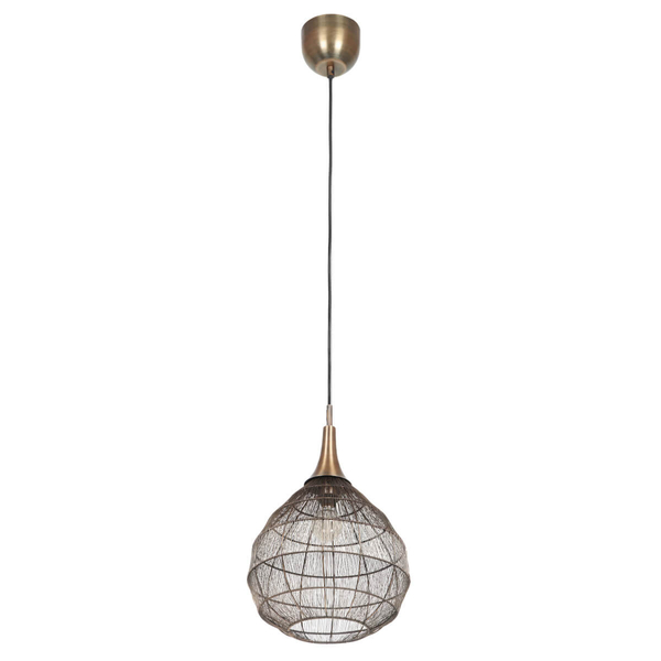 Pojedyncza lampa wisząca SORAYA 365440104 Trio łezka druciak czarny złoty