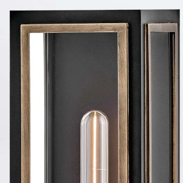 Loftowy kinkiet ścienny Shaw QN-SHAW-1M-BK do ogrodu IP44 czarny brąz