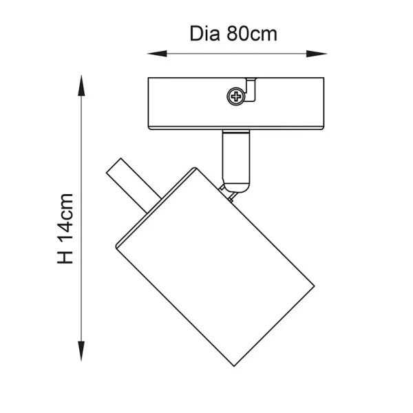 Regulowana lampa sufitowa Gull 59931 tubka downlight biały złoty