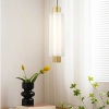 Szklana lampa wisząca tuba OSMO ST-15038P-1 LED 9W 3000K nad stół mosiądz