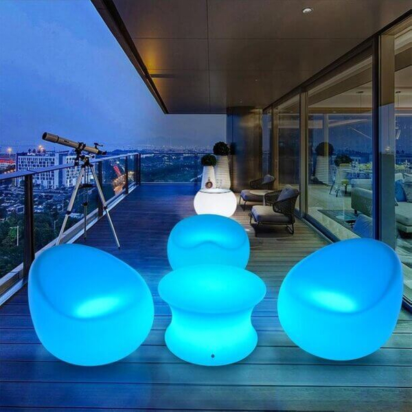 Fotel ogrodowy Party ES-SF002 LED 5W RGBW IP65 biały