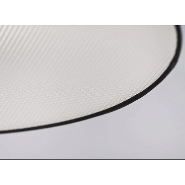 Wisząca lampa abażurowa Natalia nowoczesna chrom czarna