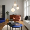 Wisząca lampa kulista TESTA beżowa biała 33-50908 3xG9 potrójna do jadalni