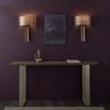 Ścienna lampa hampton L&-195452 Light& z abażurem ecru mosiądz OUTLET