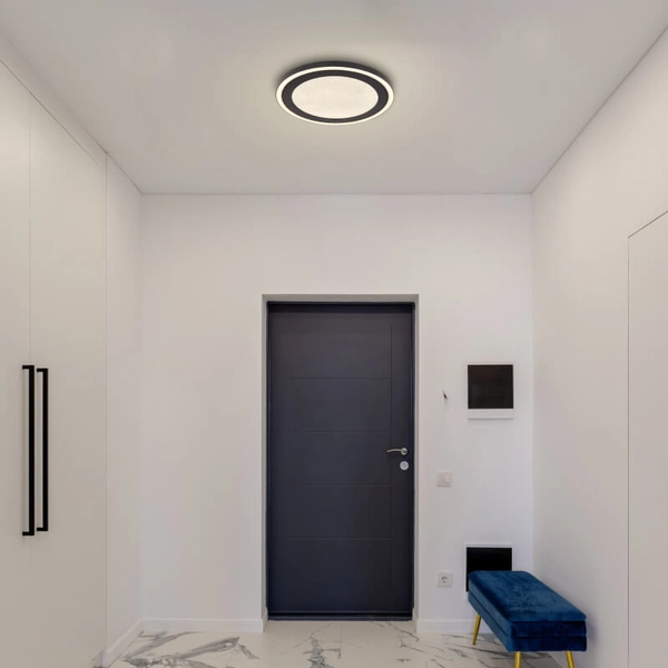 Okrągły plafon sufitowy Davies 48902 LED 24W 4000K czarny