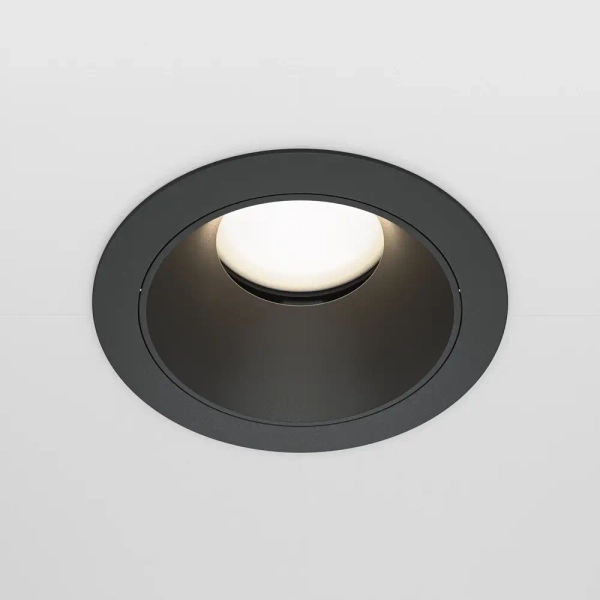Sufitowe oczko wpuszczane Share DL053-01B okrągła czarna